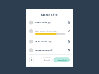 文件上传组建界面 .sketch素材下载