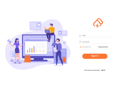 网站登录页面模板 & 插画 .ai素材下载