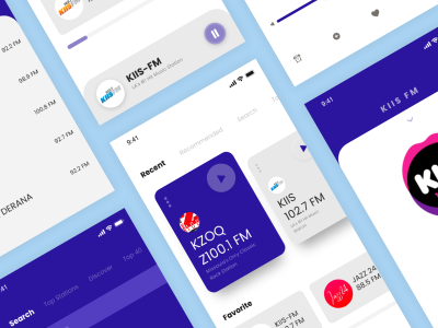 广播FM app ui .xd素材下载