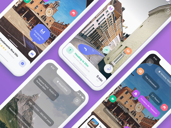 Eggplore AR 导航app ui模板 .sketch素材下载