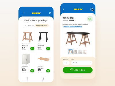 IKEA app ui concept .xd素材下载