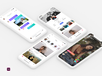 社交app 模板Camelo .xd素材下载
