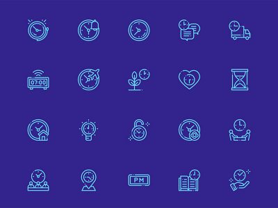 50个时间管理相关图标 .sketch素材下载