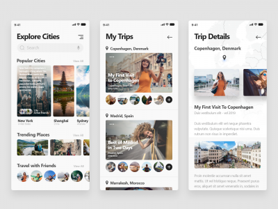 旅行app ui .sketch素材下载