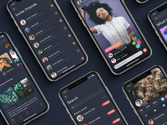 Zingo 社交app ui模板 .sketch素材下载