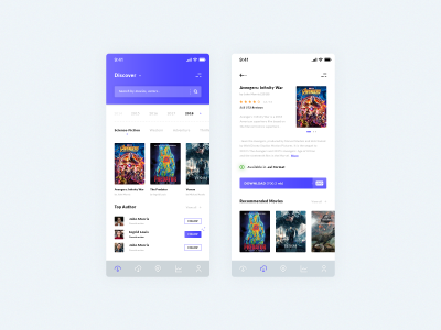 电影资源app ui .psd素材下载
