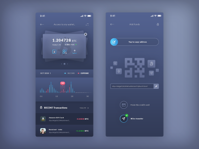 金融app 钱包、充值页面ui .psd素材下载