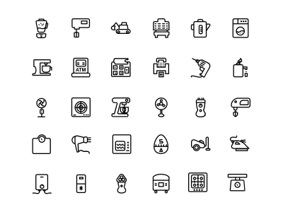 30个小家电图标 .sketch素材下载