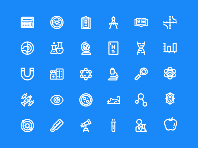 30个科学实验相关图标 .sketch素材下载