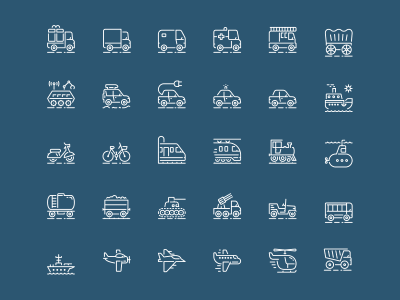 45个各类汽车图标 .sketch素材下载
