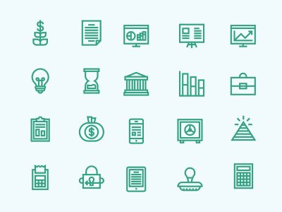 50个金融图标 .sketch素材下载