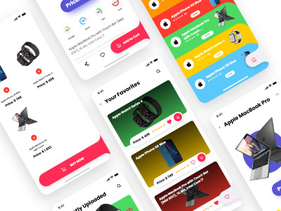 多彩风格电商app ui .xd素材下载