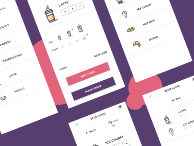 饮料甜品外卖app ui .xd素材下载