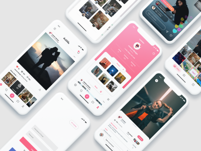 图片社交app ui .xd素材下载
