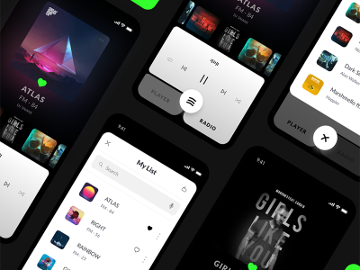 Spotify Redesign ui .studio素材下载