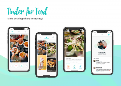 Tinder for Food 美食app ui .xd素材下载