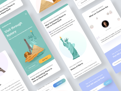 Responsive mobile web移动端响应式网页模板 .sketch素材下载