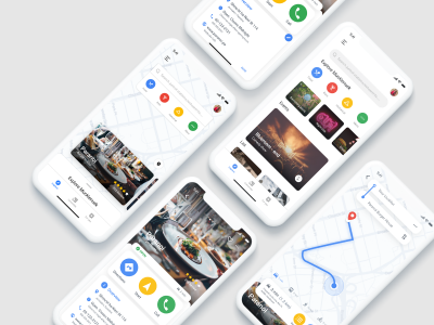 Google 地图 APP ui Redesign .xd素材下载