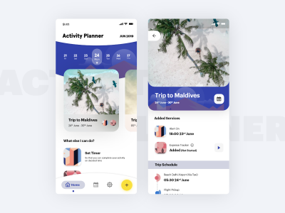 旅行app ui .xd素材下载