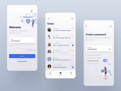 区块链聊天app ui .sketch素材下载