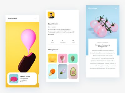 超简洁blog app ui .sketch素材下载