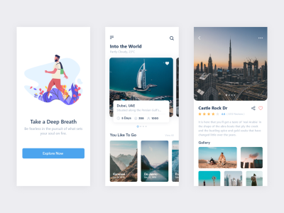 旅行app ui .xd素材下载