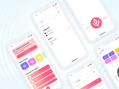 音乐创作app ui .xd素材下载