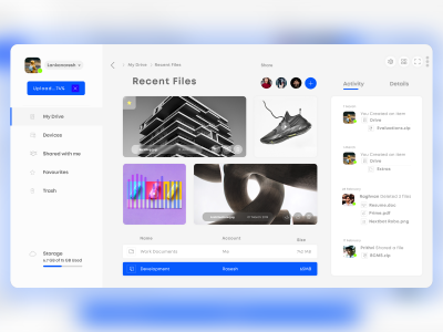 Google Drive 网页ui redesign .xd素材下载