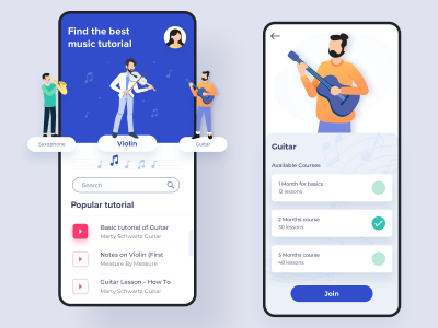 乐器学习app ui .sketch素材下载