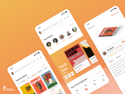 Bookova 在线书店app ui .xd素材下载
