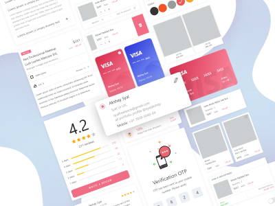 Care me 常用UI素材工具包 ui kit .xd素材下载