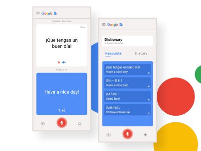 Google 翻译 app Redesign .xd素材下载