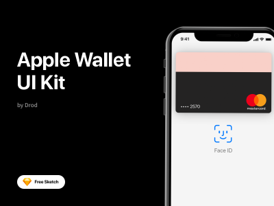 成套apple wallet 苹果钱包app ui .sketch素材下载