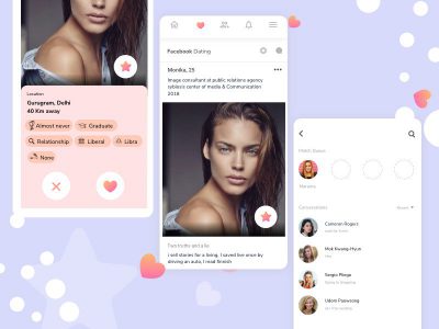facebook约会app ui .sketch素材下载