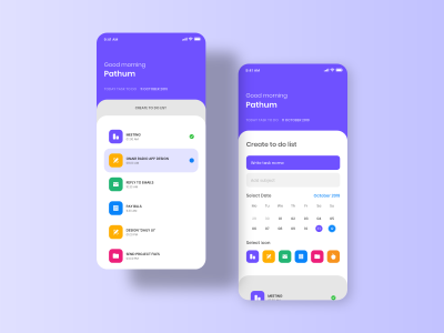 任务计划日程app ui .xd素材下载