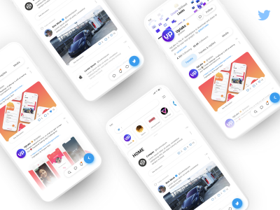 twitter app redesign .xd素材下载