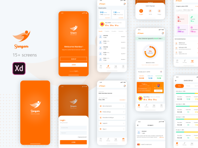网络服务app ui .xd素材下载