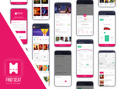 电影、演出票务app ui .xd素材下载