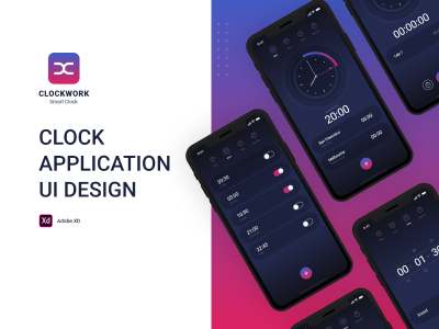 时钟app ui .xd素材下载