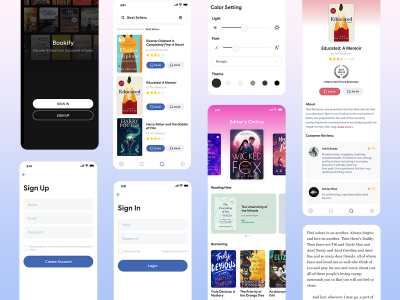 读书app ui .xd素材下载