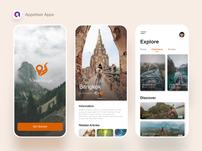旅行app ui .xd素材下载