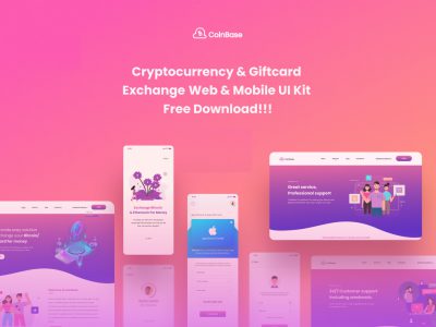 Coinbase 数字货币app & web ui .fig素材下载