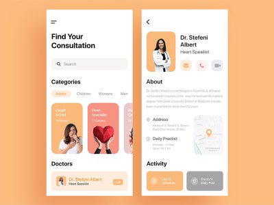医疗app UI .xd素材下载