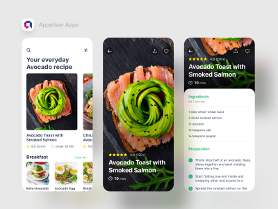 美食app ui .xd素材下载