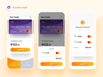 银行卡管理app ui .xd素材下载