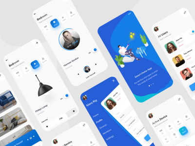 智能家居控制app ui .xd素材下载
