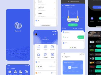 路由器家庭网络管理app ui beeternet  .xd素材下载