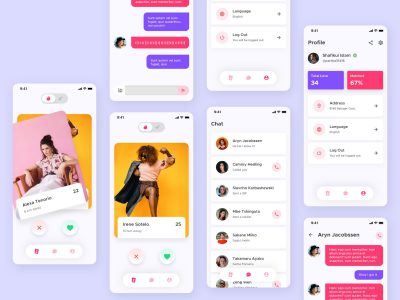 交友app ui .sketch素材下载