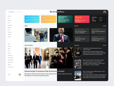 纽约时报New York Times ipad app、web redesign .sketch素材下载