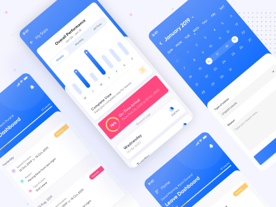 出勤app ui .xd素材下载